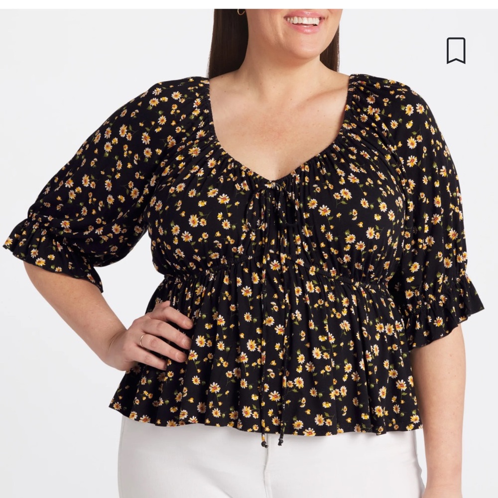 Babydoll floral top